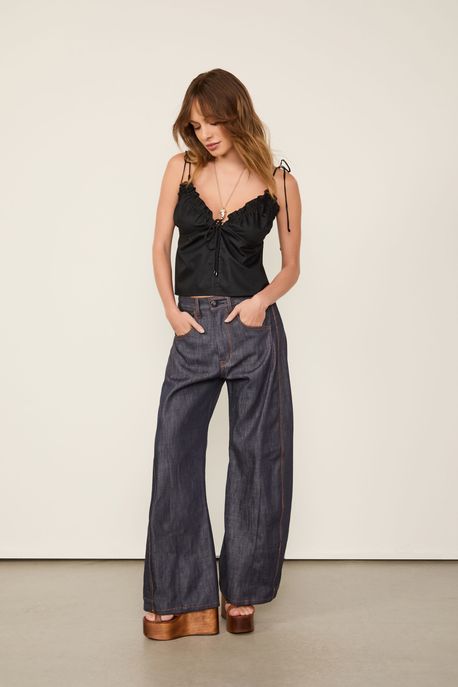 Bata De Algodão Top Triangulo Branca Preto - 44