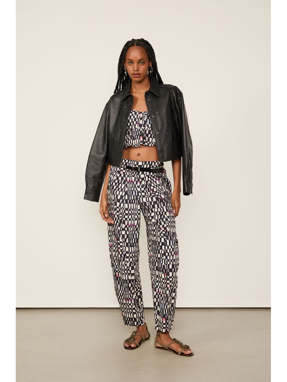 Animale — Topinho De Algodão Peplum Estampado