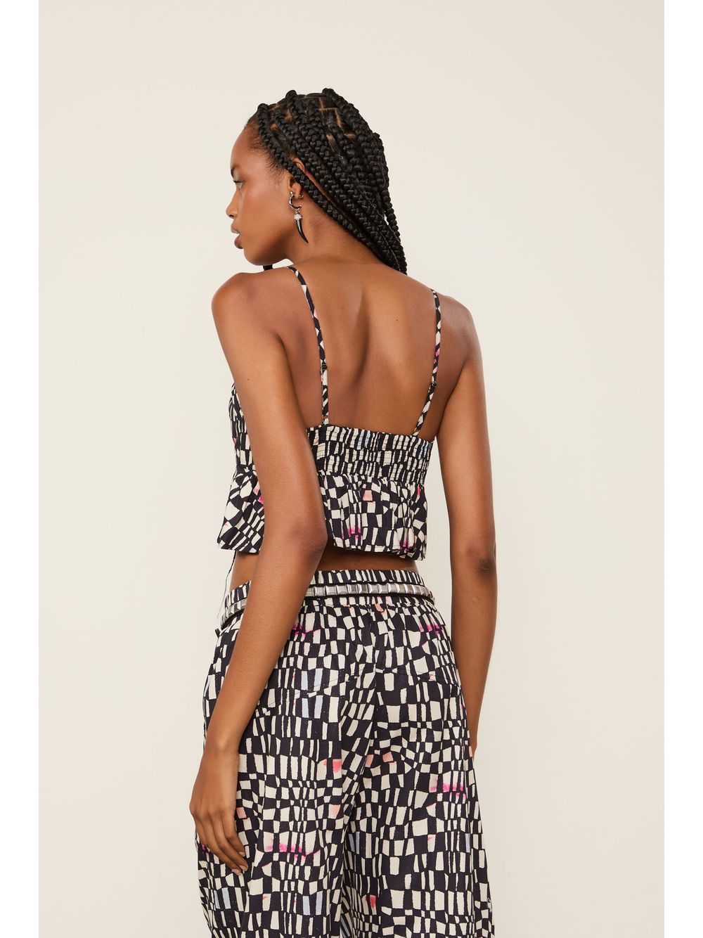 Animale — Topinho De Algodão Peplum Estampado