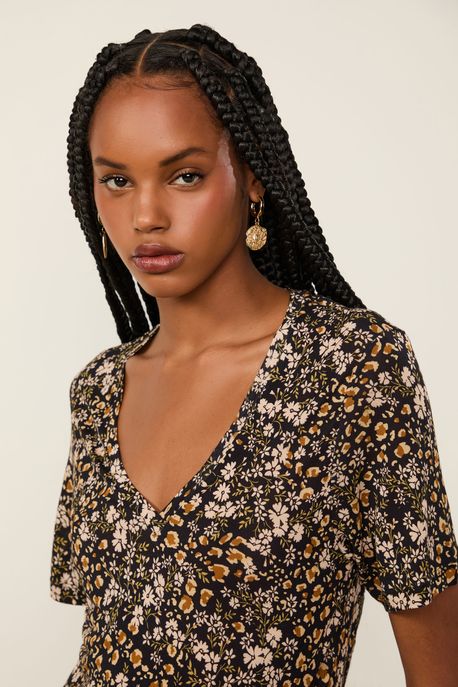 Tee Decote v Manga Curta Est Liberty Onca Color P