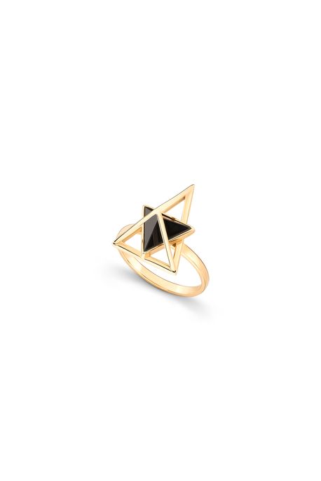 Anel Vertice Ouro Amarelo - 17