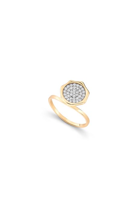 Anel Carimbo Shine Ouro Amarelo - 17
