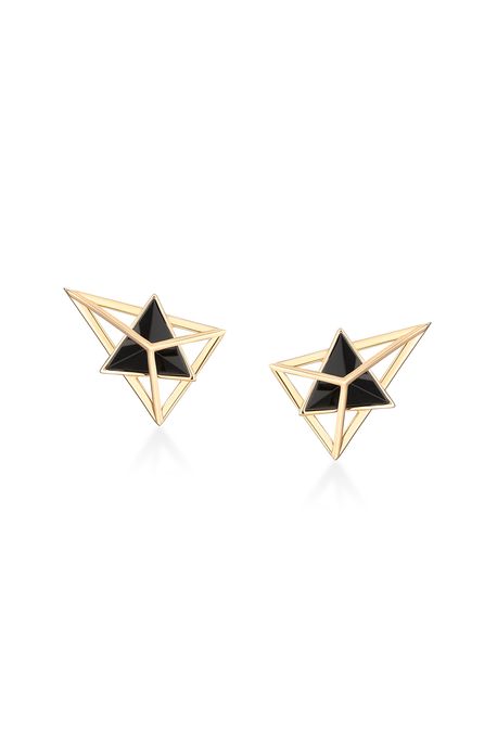Brinco Vertice Ouro Amarelo - U