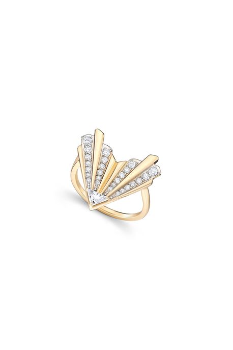 Anel Amelie Ouro Amarelo Com Diamante / Topázio White - 17