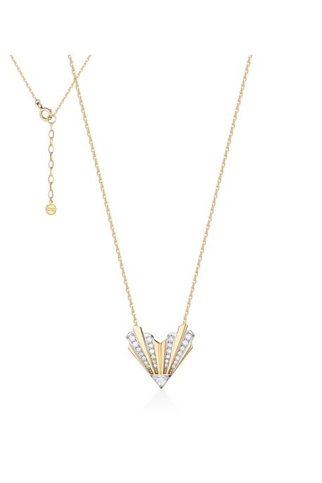 Colar Amelie Ouro Amarelo Com Diamante / Topázio White - U