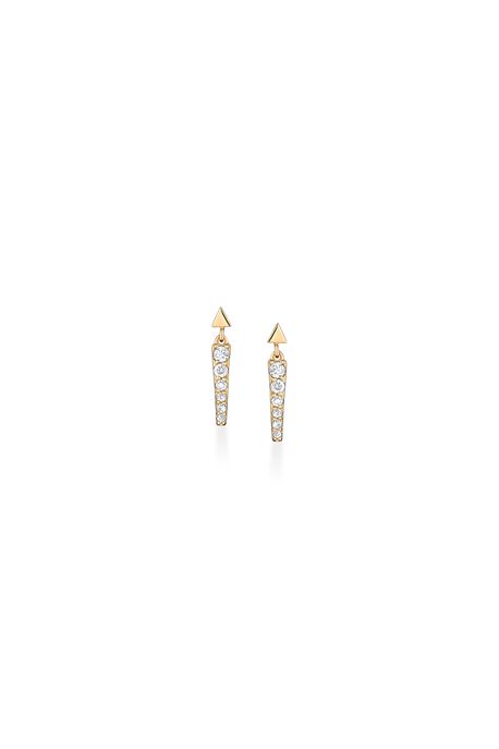 Brinco Eden Shine Ouro Amarelo Com Diamante - U