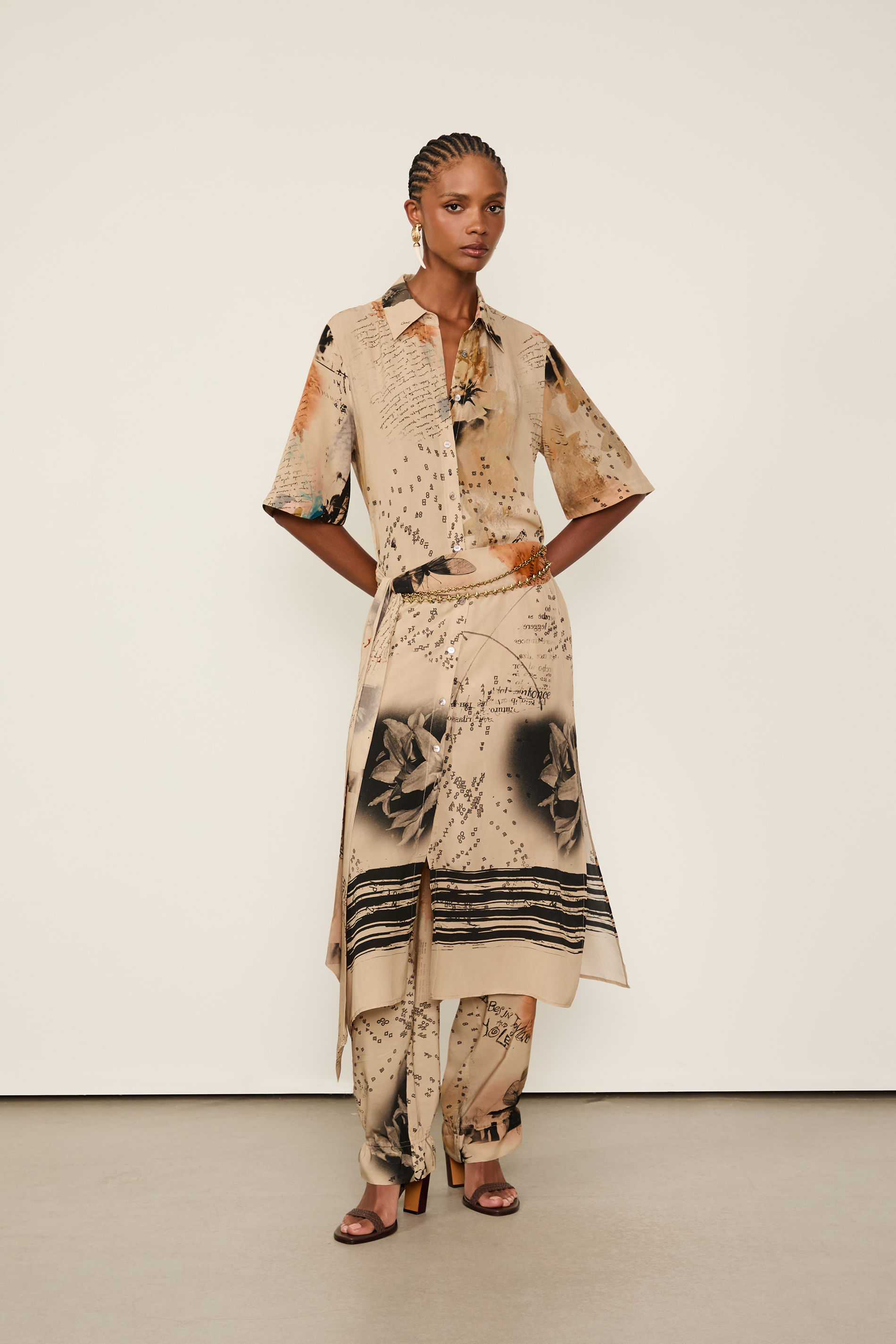 Chemise Midi Estampada
