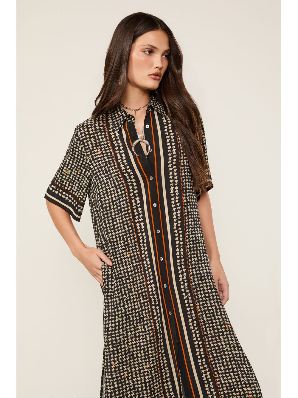 Animale — Chemise Midi Estampada