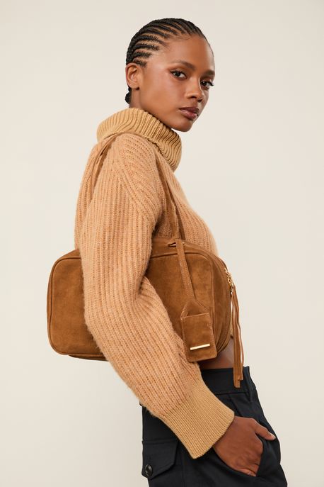 Bolsa De Camurça Vivo Caramelo Toffee - U
