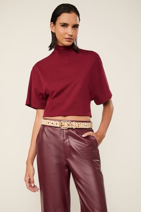 Cinto De Couro Hiper Bold Fur Off White - P