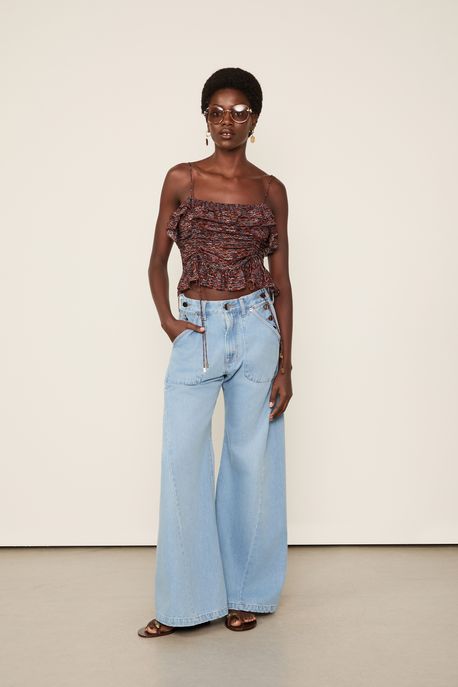 Calça Reta Jeans Sailor Jeans Medio - 40