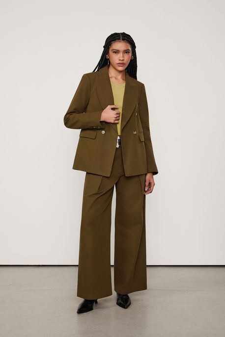 Blazer De Alfaiataria Verde Marche - M