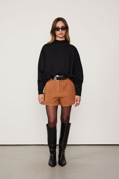 Casaco De Moletom Balonê Preto - P