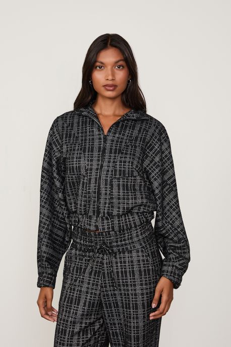 Moletom De Malha Texturizada Preto - M