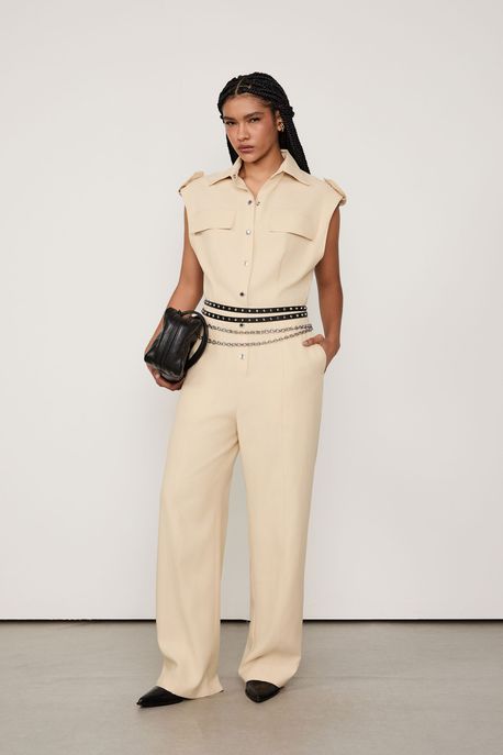 Macacão Utilitário Bege - GG