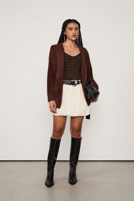 Saia De Moletom Balonê Off White - G