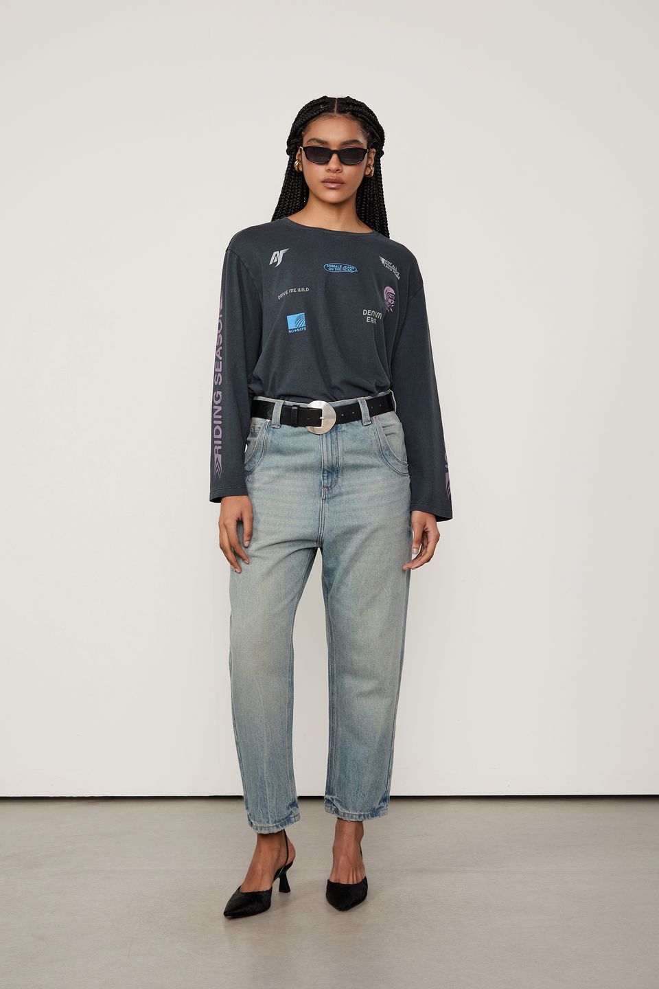 Calca Jeans Long Rise Dirty