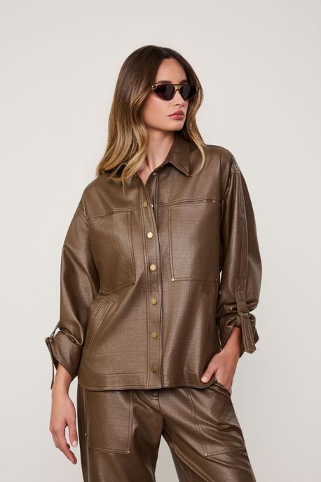 Camisa Com Bolso Verde Marche - G