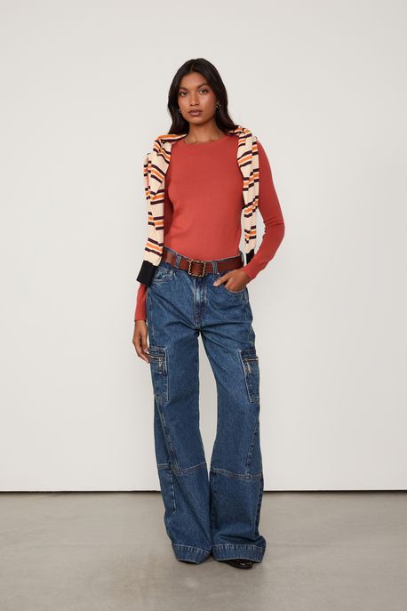 Blusa De Tricot Básica Cinna Bar - M