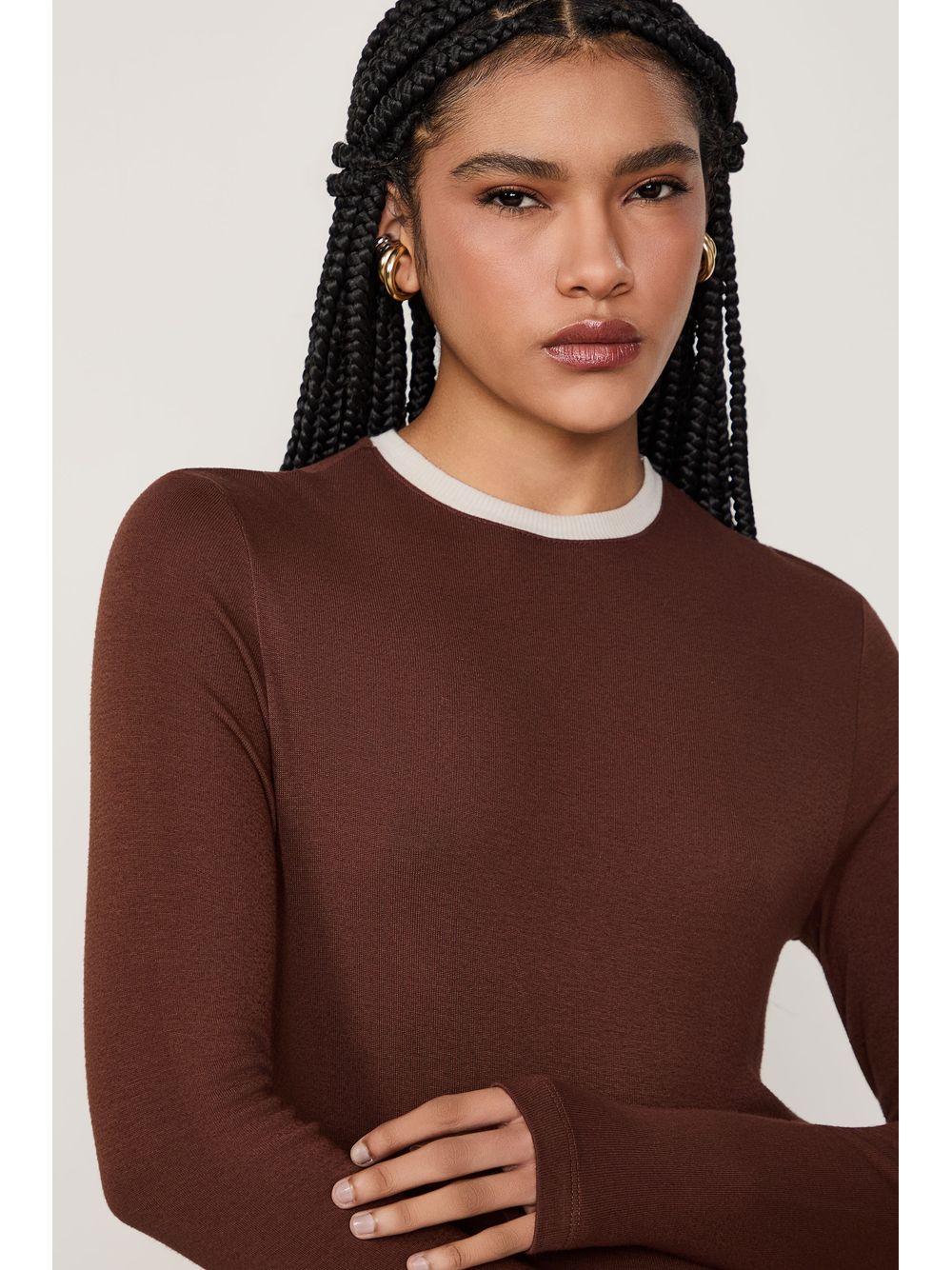 Animale — Blusa De Malha Básica Manga Longa
