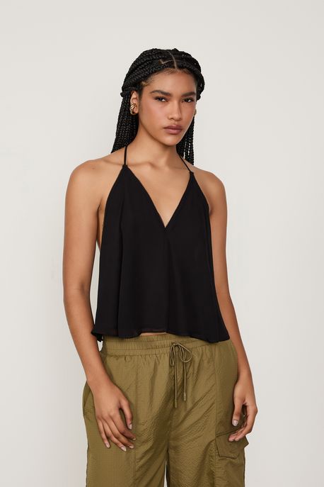 Blusa Ggt Nadador Amarração Costas Preto - G