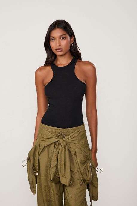 Regata De Tule Cavada Preto - M