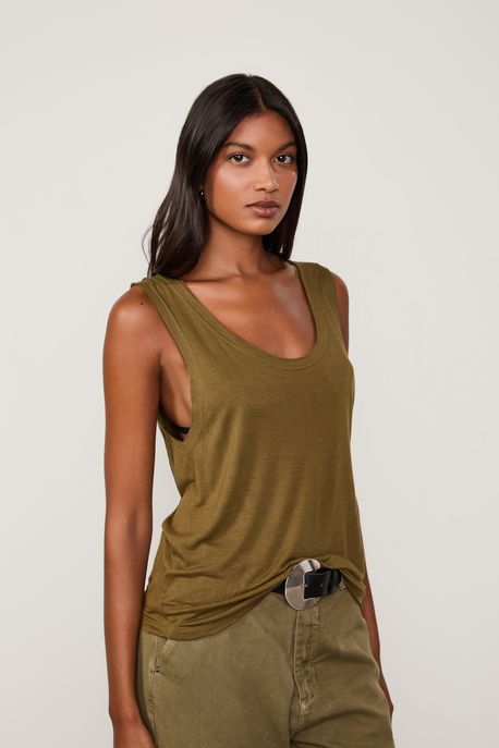 Regata Viscolinho à Fio Verde Marche - M