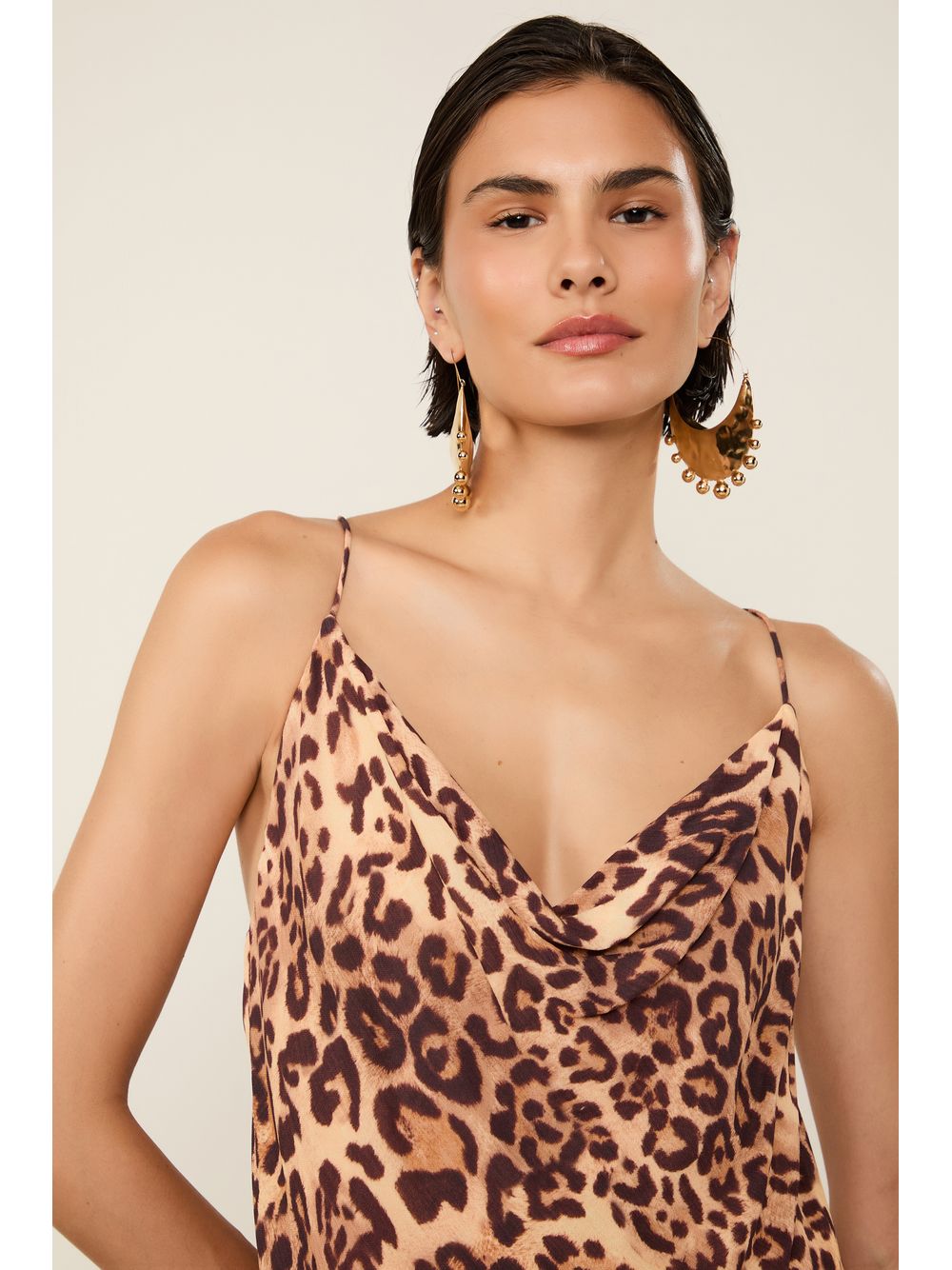 Animale — Slip Dress De Georgette  Estampado Degagê