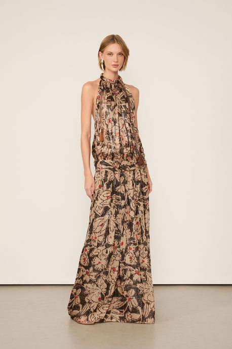 Vestido Frente Única Cintura Baixa Liberty Est Liberty Chelsea Color Gg - P