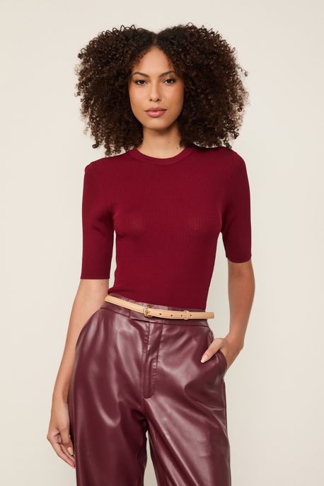 Cinto De Couro Mini Bold Nude - M