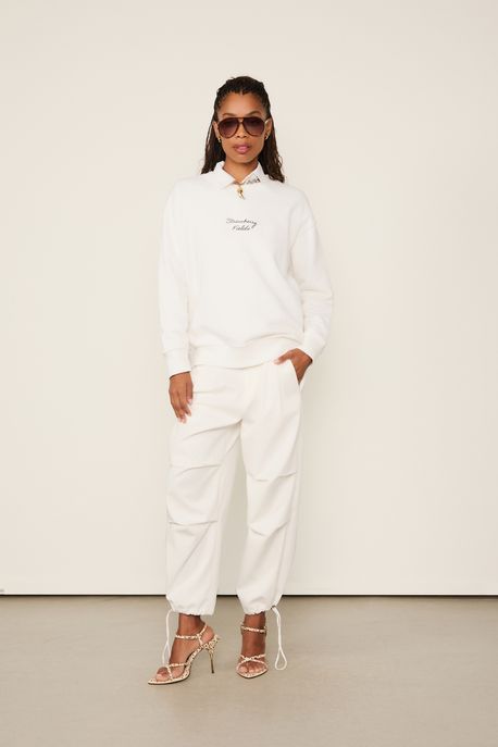 Calça Detalhes Pregas Off White Off White - 38