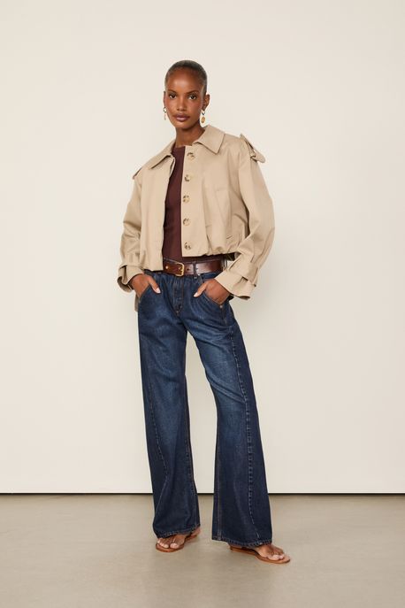 Calça Jeans Aleta Costas Jeans Escuro - 40