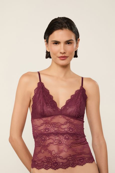 Regata Intimates Renda Vermelho Wing - G
