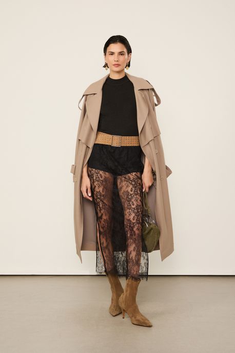 Regata De Tricot Com Lurex Básica Preto - G