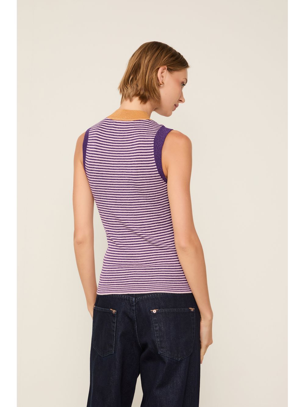 Animale — Regata De Tricot Com Lurex Listrada