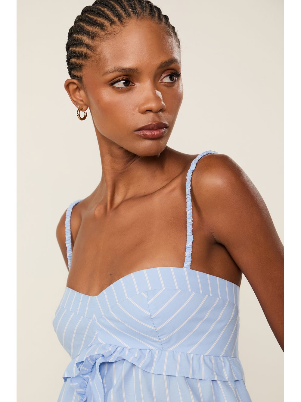 Animale — Blusa De Tricoline Listras Azul