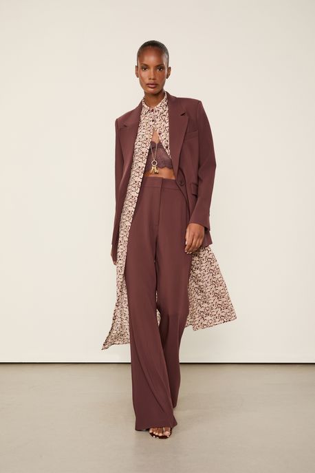 Blazer Alfaiataria Marrom Marrom Dries - 40
