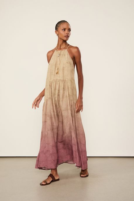 Vestido Midi Estampado Est Bar Croco Richards Color - 36