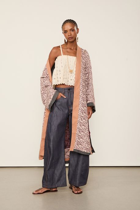 Regata De Alcinha Bordada Com Lastex Bege Off Acqua - 42