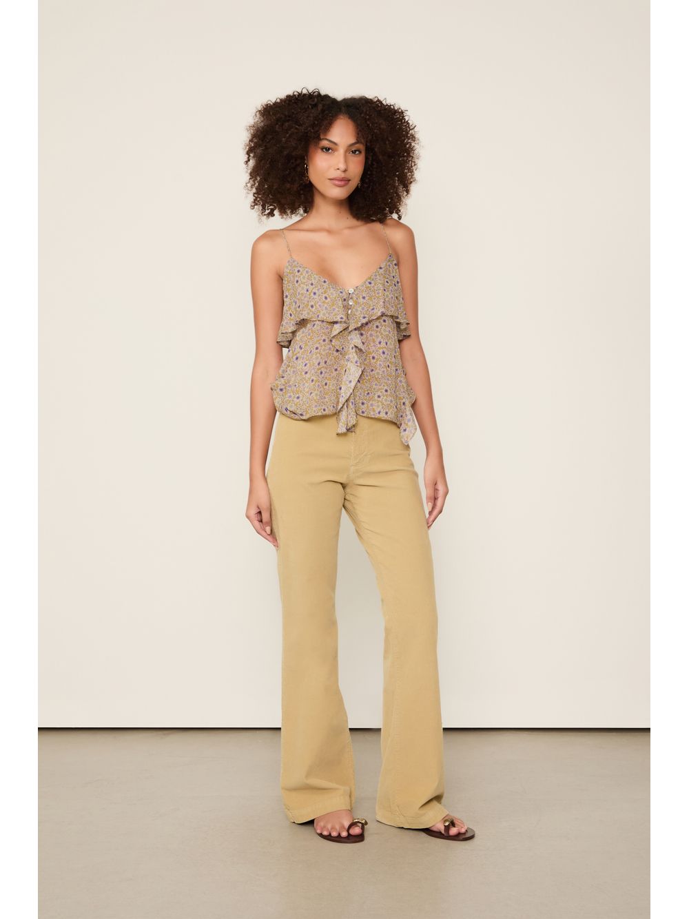 Animale — Blusa De Georgette De Alcinha Estampada Babados