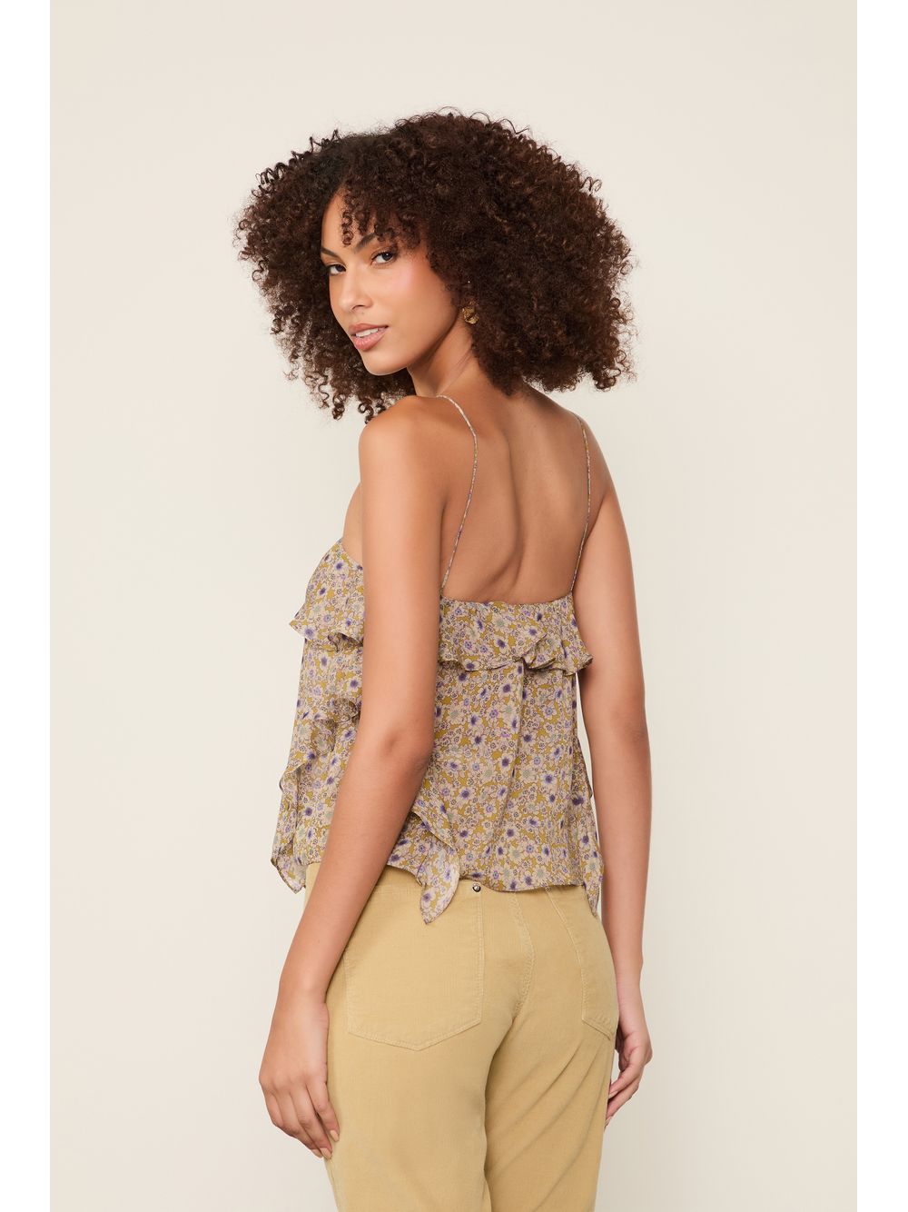 Animale — Blusa De Georgette De Alcinha Estampada Babados