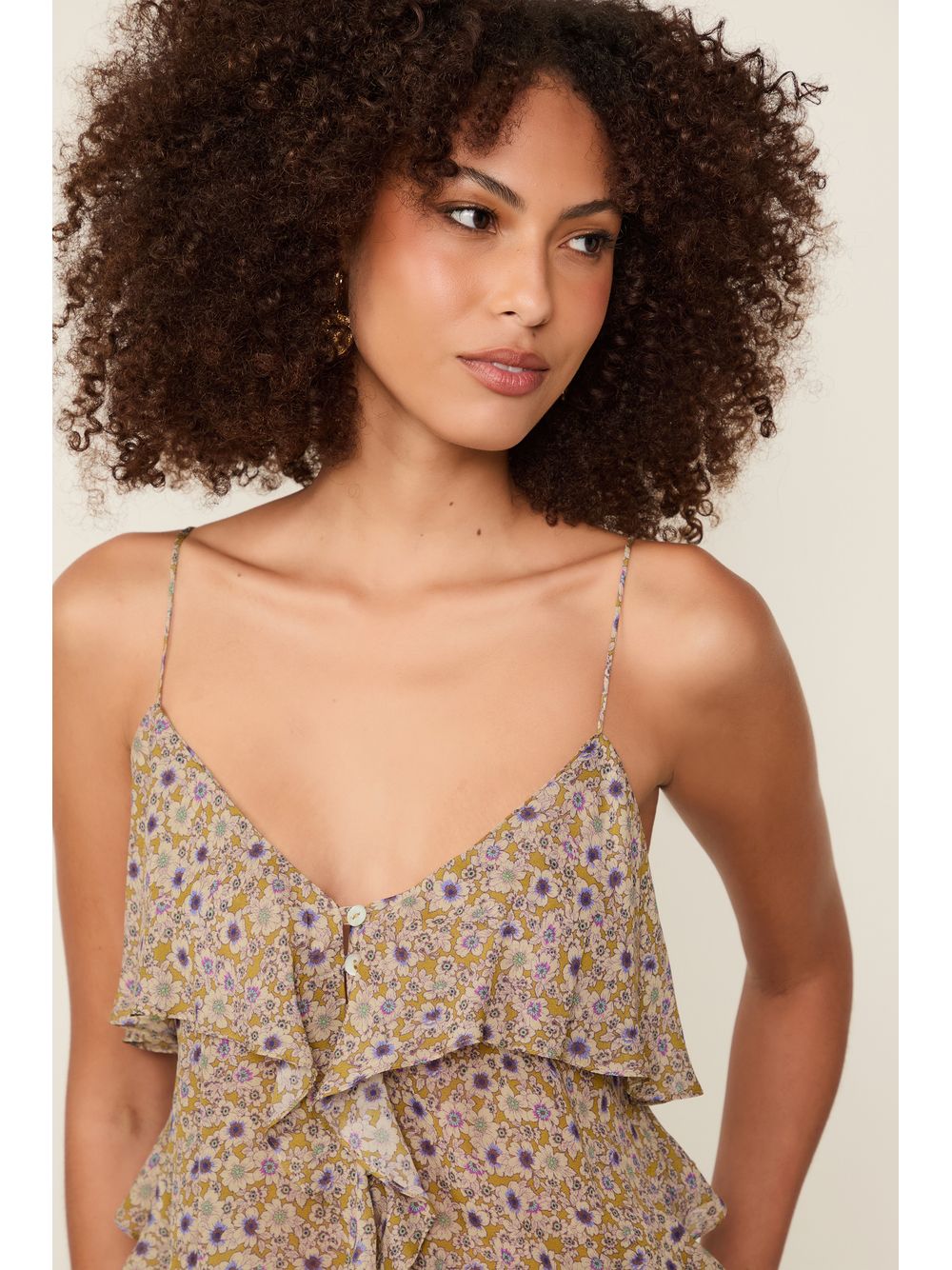 Animale — Blusa De Georgette De Alcinha Estampada Babados