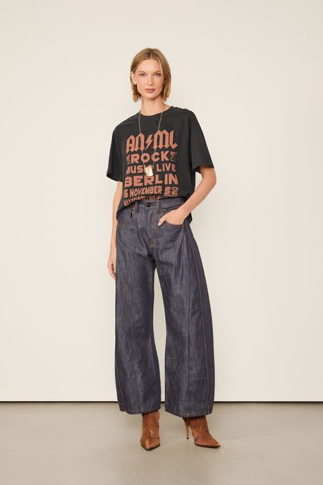Calça Jeans Raw Bolso Ziper Jeans Escuro - 44