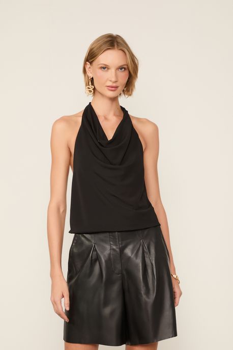 Blusa Jersey Frente Única Degage Preto - PP