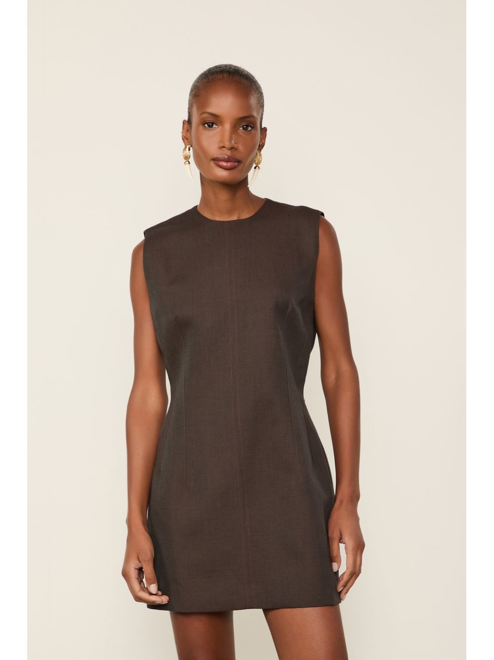 Animale — Vestido Curto Marrom Dries