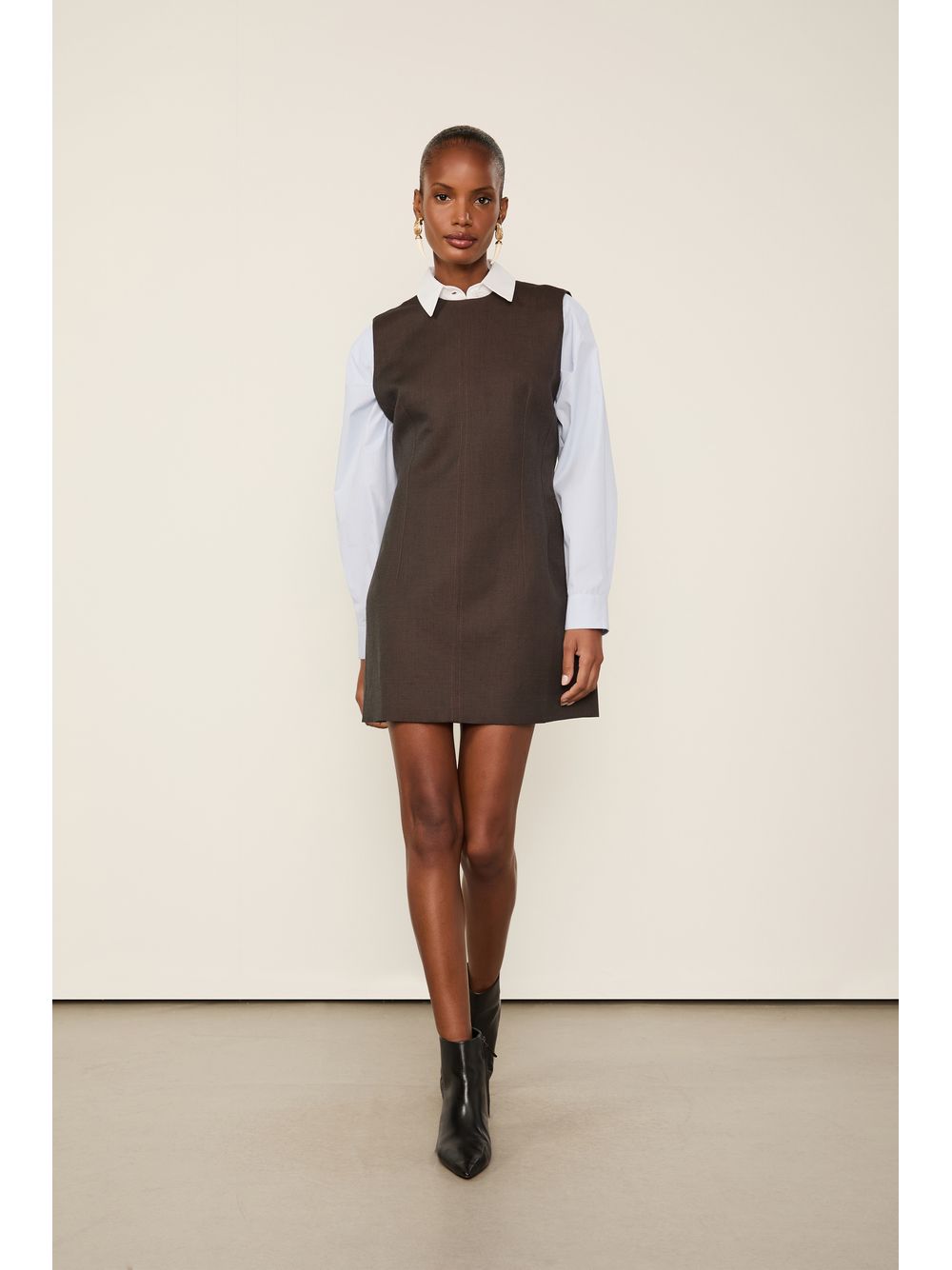 Animale — Vestido Curto Marrom Dries