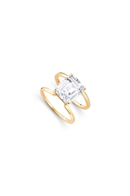 Anel Mystic White Ouro Amarelo - 17