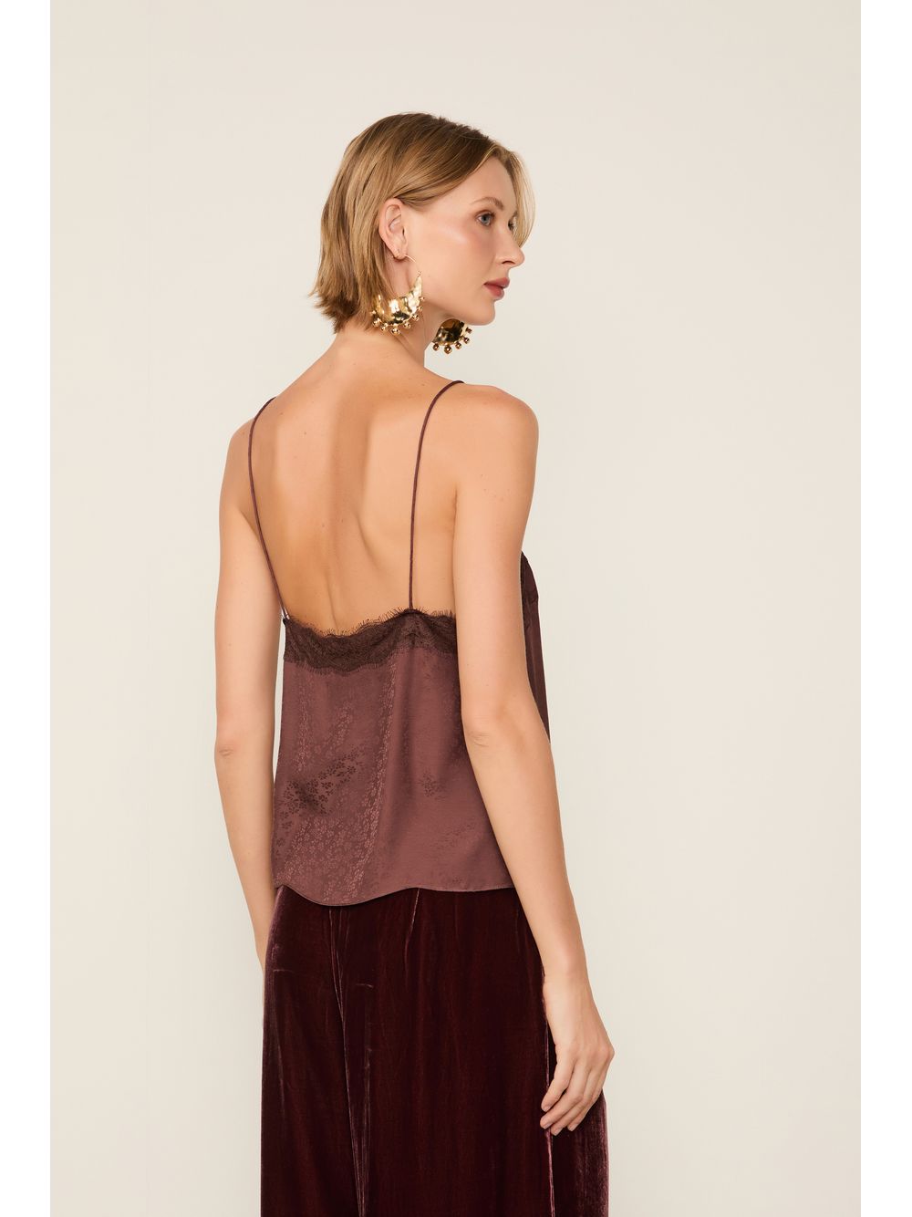 Animale — Regata De Jacquard Marrom Dries Decote Reto