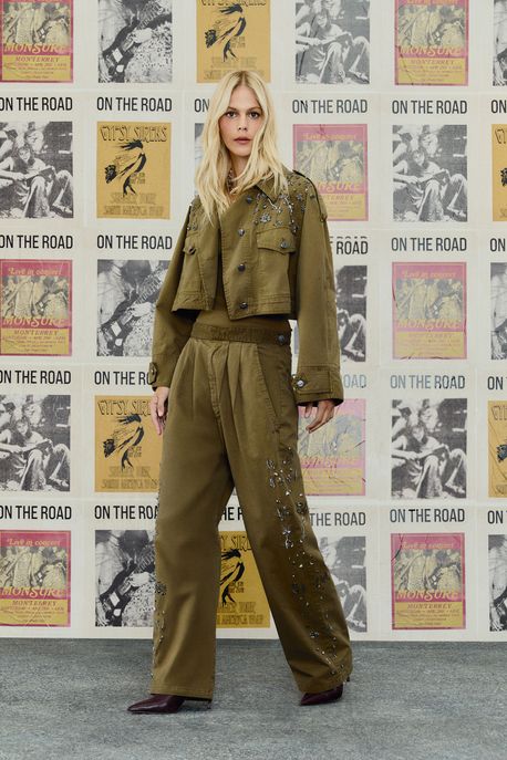 Jaqueta De Sarja Mix Verde Marche Verde Marche - PP