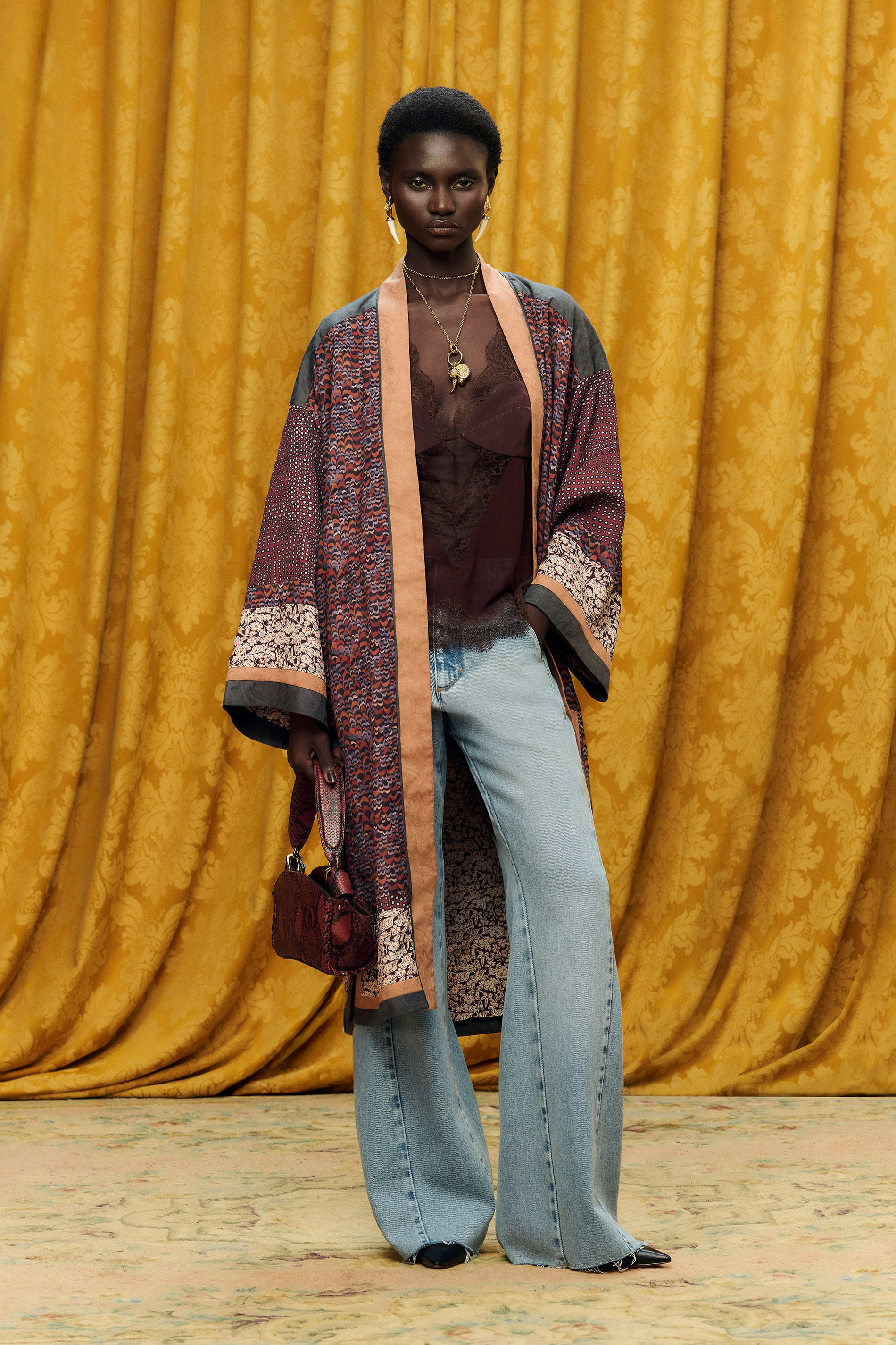 Kimono Com Mix De Estampas